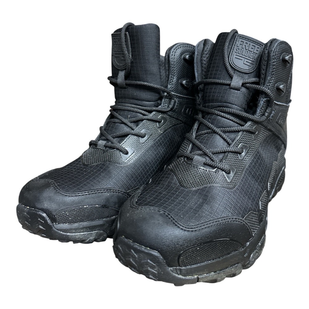 Men's Free Soldier Lightweight Waterproof Tactical Hiking Boots Black 10.5